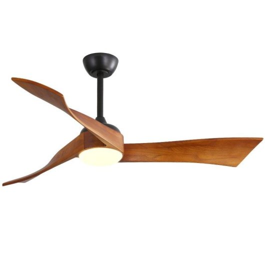 Ventilatore da Soffitto con Luce Rolipo 18W 132cm Silenzioso 6 Velocità Telecomando Funzione Inverno Timer
