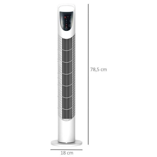 Ventilatore a Colonna Rolipo 40W 3 Velocità Oscillante Telecomando Timer