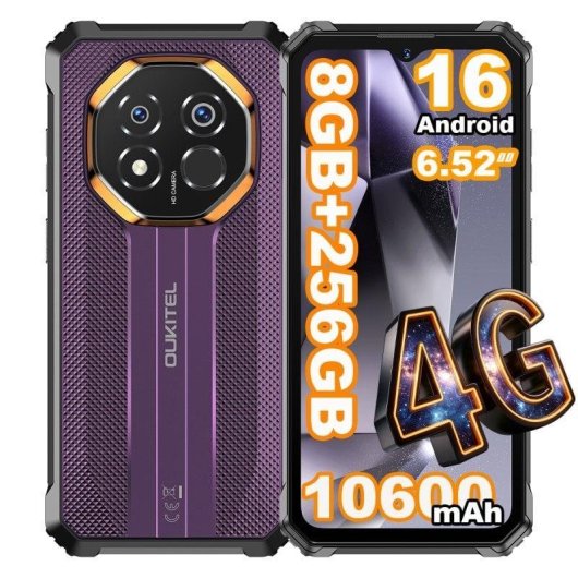 Oukitel G7 4G 8GB 256GB 6.5" Morado