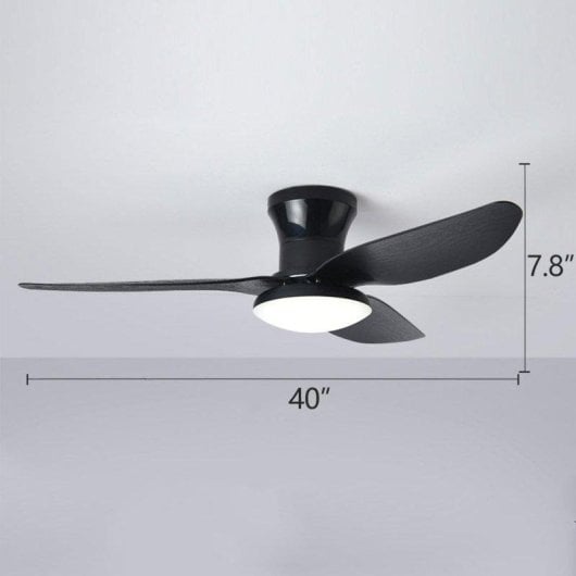 Deckenventilator mit Licht Autrucker 40" 3 Flügel Reversibel 6 Stufen Fernbedienung LED