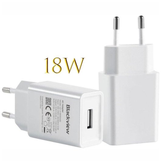 Cargador Blackview USB-C 18W Carga Rápida 3.0 Compacto