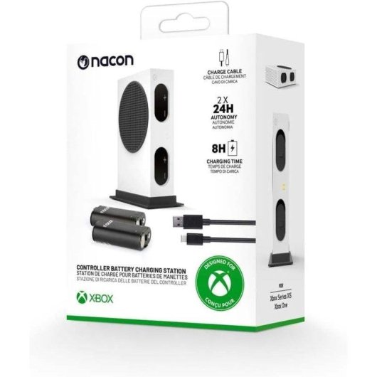 Cargador Nacon para Mandos Xbox con Dos Baterías Externas Oficiales
