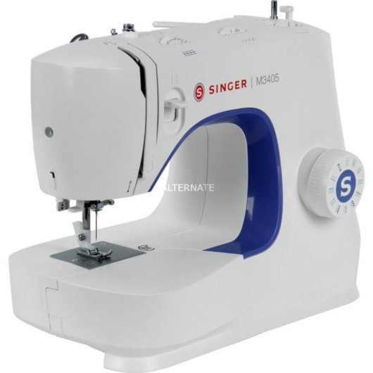Máquina de coser Singer M3405 Azul y Blanco Mecánica 23 puntadas