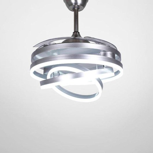 Ventilador de Techo con Luz Bel Air Sfera 72W 108cm 6 Velocidades Motor DC Aspas Retráctiles Mando