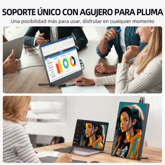 Monitor Uperfect 15,6" FullHD 60Hz IPS HDR Altavoces USB-C HDMI VESA
