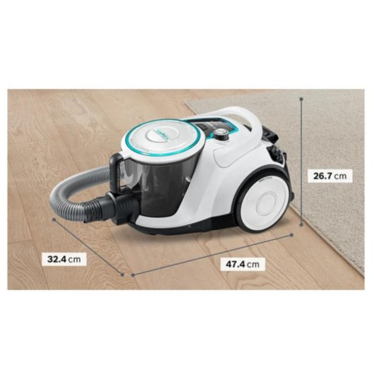 Aspirador sem Saco Bosch Serie 6 BGC41XHYG 700W 2,4L Filtro Higiénico Branco