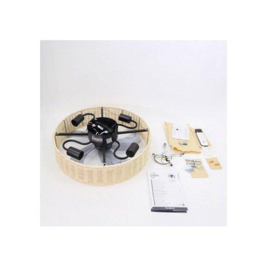 Ventilador de Techo con Luz FARELEK Alyzia 20W 40cm 6 Velocidades Motor DC Mando Temporizador Función Invierno