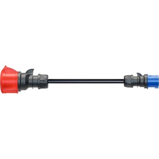Adattatore go-e per Gemini flex 22 kW, CEE rosso trifase 32A a CEE blu monofase 16A