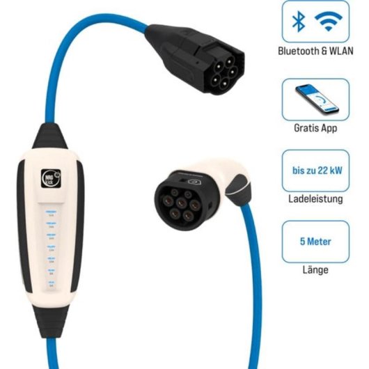 Cable de carga para vehículos eléctricos NRGkick Standard Type 2 22 kW 5 m