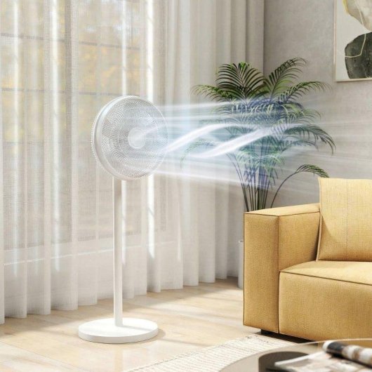 Ventilatore a Piantana Rolipo Regolabile 4 Velocità Oscillazione 80° Telecomando LED