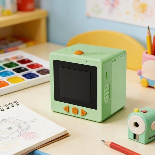 Impressora Térmica Portátil Bluetooth WiFi Klack Ai Printer Verde com Voz