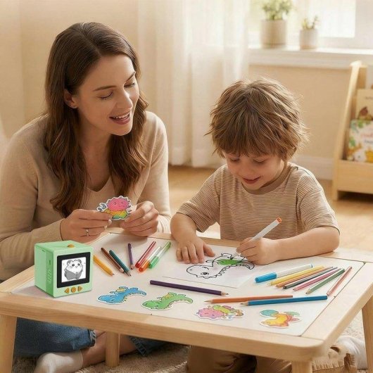 Impressora Térmica Portátil Bluetooth WiFi Klack Ai Printer Verde com Voz