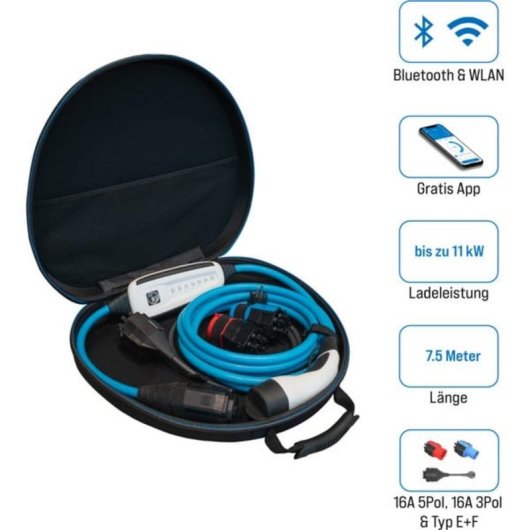 Estación de Carga NRGkick 17701093 Type 2 11 kW IP69K Bluetooth Wi-Fi