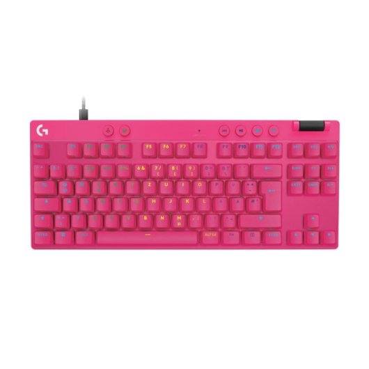 Clavier Logitech G PRO X TKL magnétique rapide RGB QWERTZ allemand rose
