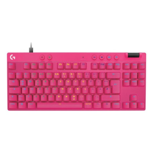 Clavier Logitech G PRO X TKL magnétique rapide RGB QWERTZ allemand rose