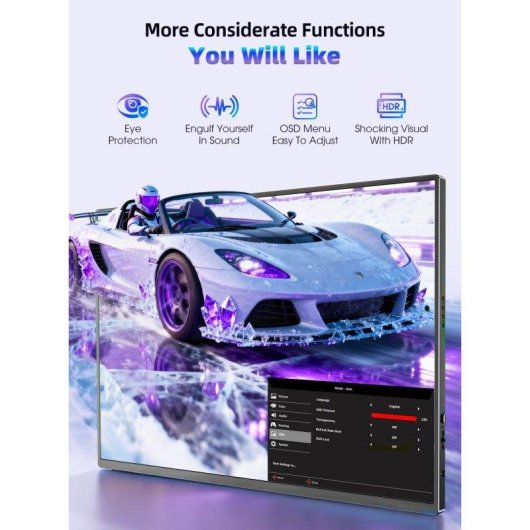 Monitor PC Uperfect QLED 16" QHD+ 120Hz QLED USB-C Mini HDMI 16:10 Portatile