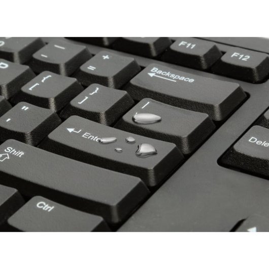 Teclado Kensington KB100 EQ membrana completo con cable USB alemán negro