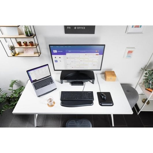 Teclado Kensington KB100 EQ membrana completo con cable USB alemán negro