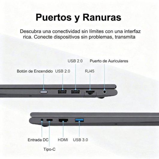 Portátil Ninkear YBOOK15 15.6" AMD Ryzen 3 3200U 16GB 512GB SSD Radeon Vega 3 Windows 11 Pro