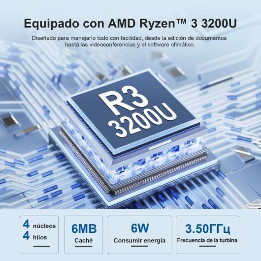 Portátil INTECHNE UL156 15.6" AMD Ryzen 3 3200U 16GB 512GB SSD Radeon Windows 11