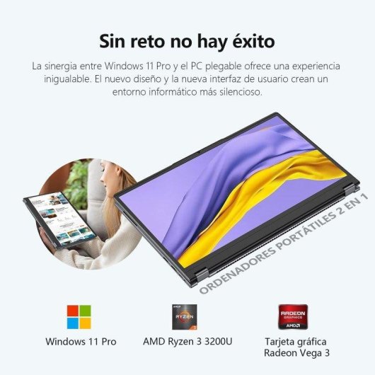 Portátil INTECHNE UL156 15.6" AMD Ryzen 3 3200U 16GB 512GB SSD Radeon Windows 11