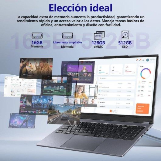 Portátil INTECHNE UCC-UL156-A 15.6" AMD Ryzen 5 3200U 16GB 512GB SSD Radeon Graphics Windows 11