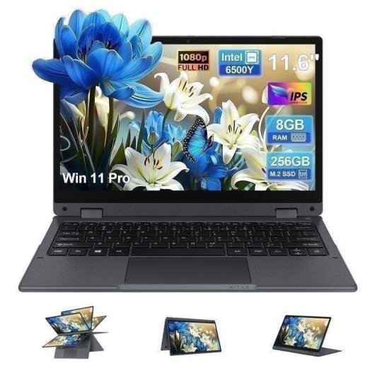 Portátil INTECHNE 11,6" Intel Core 6500Y 8GB 256GB SSD UHD 615 Windows 11 Pro