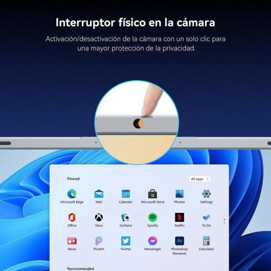 Portátil INTECHNE NCS2154 15,6" Intel Pentium Gold 6500Y 16GB UHD Graphics 615 512GB SSD Windows 11 Pro pantalla Full HD