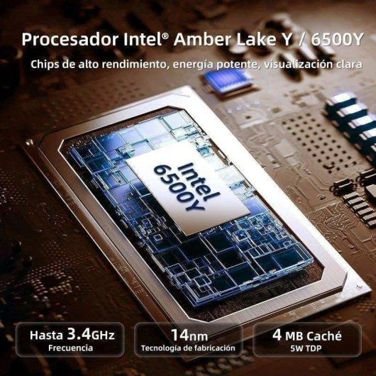 Portátil INTECHNE 11,6" Intel Core 6500Y 8GB UHD 615 256GB SSD Windows 11 Pro ligero