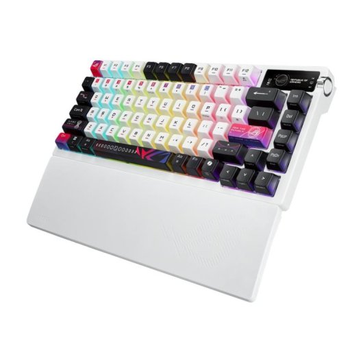 Teclado ASUS ROG Azoth X mecánico intercambiable en caliente 75% Swiss RGB OLED