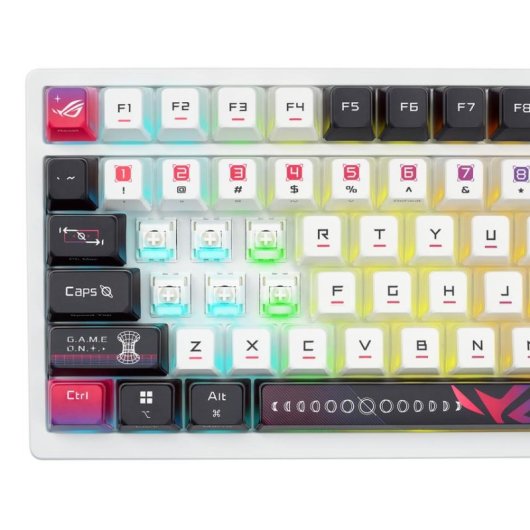 Teclado ASUS ROG Azoth X mecánico intercambiable en caliente 75% Swiss RGB OLED