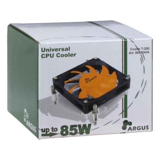 Refrigeración aire Inter-Tech Socket 1150/1151/1155/1156/1200 8 cm Argus T-200 negro naranja