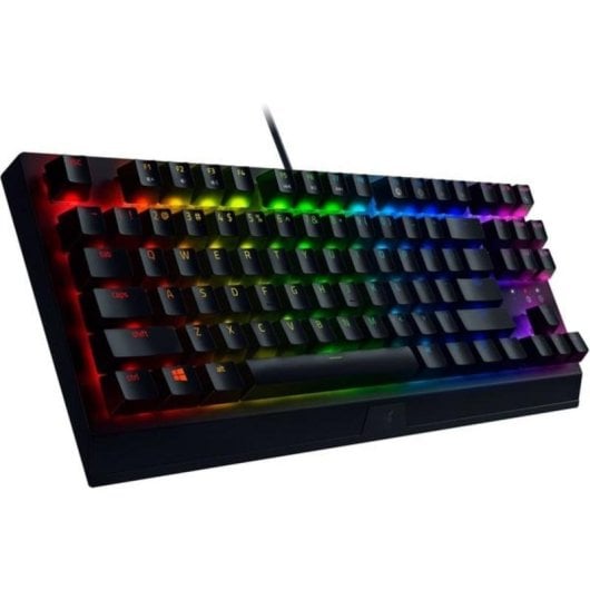 Teclado Razer Blackwidow V3 mecânico switches verdes RGB alemão QWERTZ