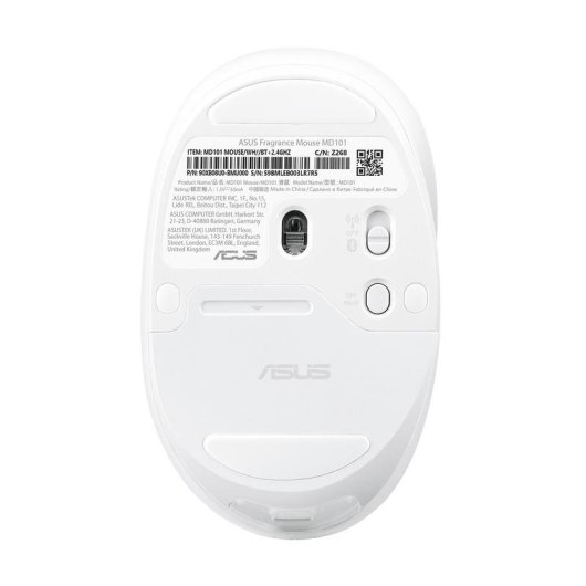 Rato ASUS MD101 RF Wireless Bluetooth 2400 DPI Branco com Fragrância