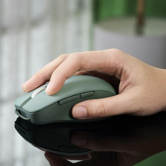 Mouse ASUS SmartO MD200 Silent Plus RF Wireless Bluetooth 4200 DPI Verde 6 Pulsanti