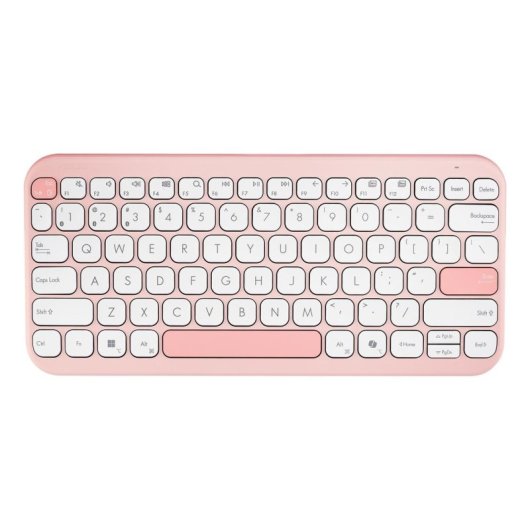 Teclado ASUS Marshmallow KW100 inalámbrico tijera compacto 75% QWERTZ alemán rosa