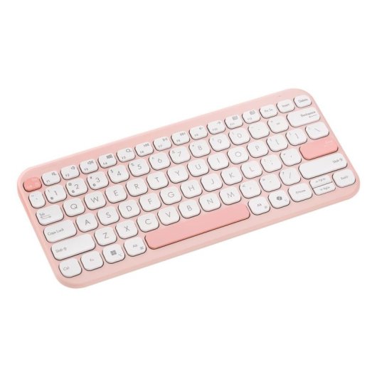 Teclado ASUS Marshmallow KW100 inalámbrico tijera compacto 75% QWERTZ alemán rosa