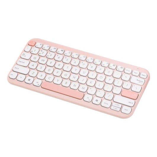 Teclado ASUS Marshmallow KW100 inalámbrico tijera compacto 75% QWERTZ alemán rosa