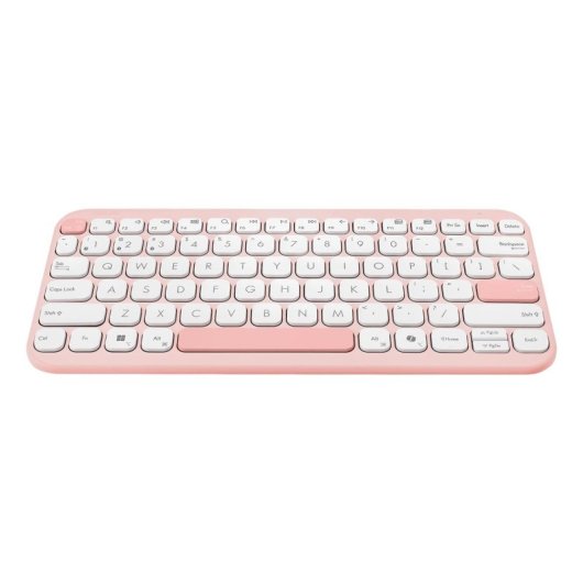 Teclado ASUS Marshmallow KW100 inalámbrico tijera compacto 75% QWERTZ alemán rosa
