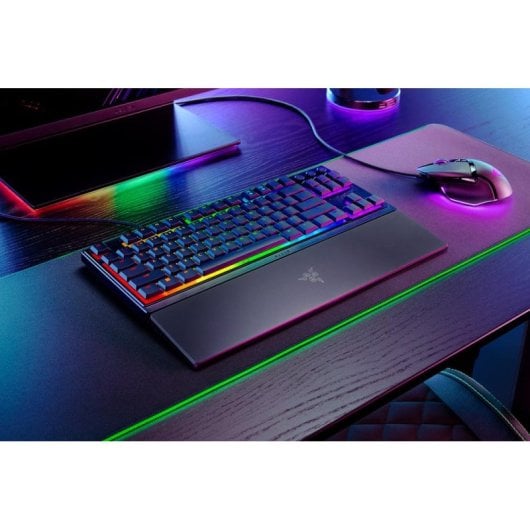 Teclado Razer Ornata V3 Tenkeyless híbrido mecânico RGB QWERTZ alemão