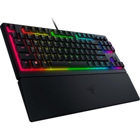 Teclado Razer Ornata V3 Tenkeyless híbrido mecânico RGB QWERTZ alemão