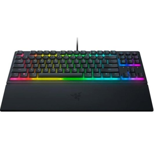 Teclado Razer Ornata V3 Tenkeyless híbrido mecânico RGB QWERTZ alemão