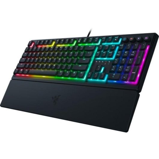Teclado Razer Ornata V3 membrana híbrido RGB QWERTZ alemão completo