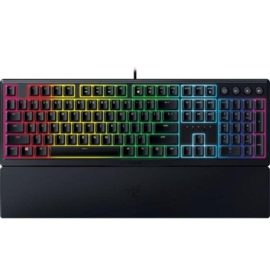Teclado Razer Ornata V3 membrana híbrido RGB QWERTZ alemão completo