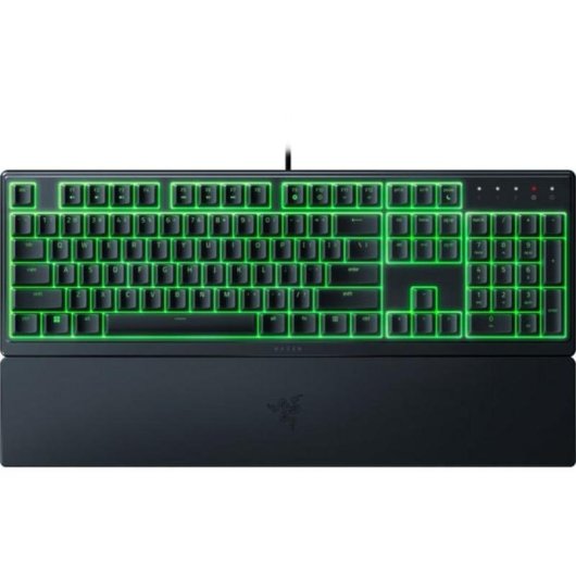 Teclado Razer Ornata V3 X membrana com RGB QWERTZ alemão e descanso de pulso removível