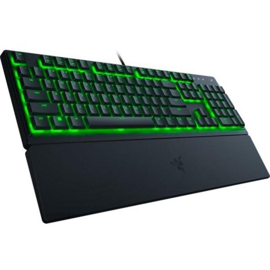 Teclado Razer Ornata V3 X membrana com RGB QWERTZ alemão e descanso de pulso removível