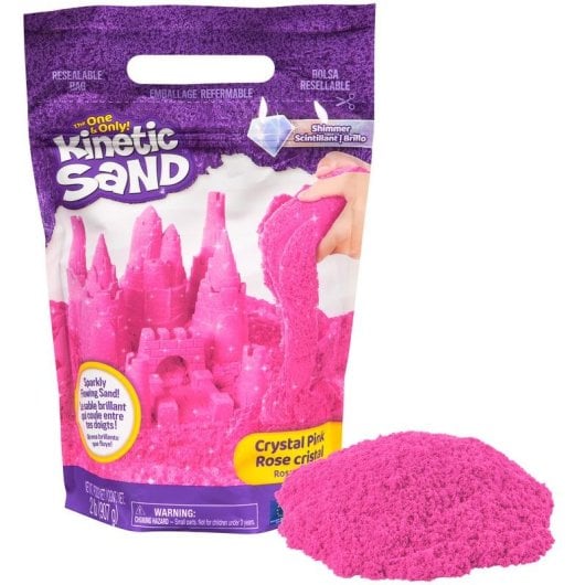 Arena Kinética Kinetic Sand 907 g Rosa Cristalino Brillante