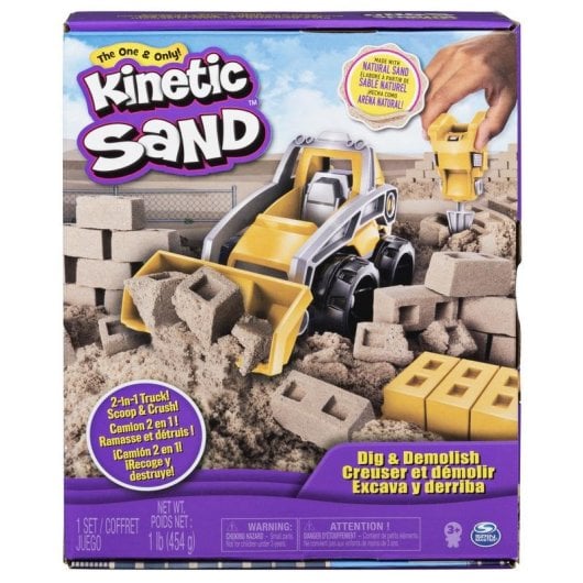 Kit de Areia Cinética Spin Master 454 g com Camião de Construção