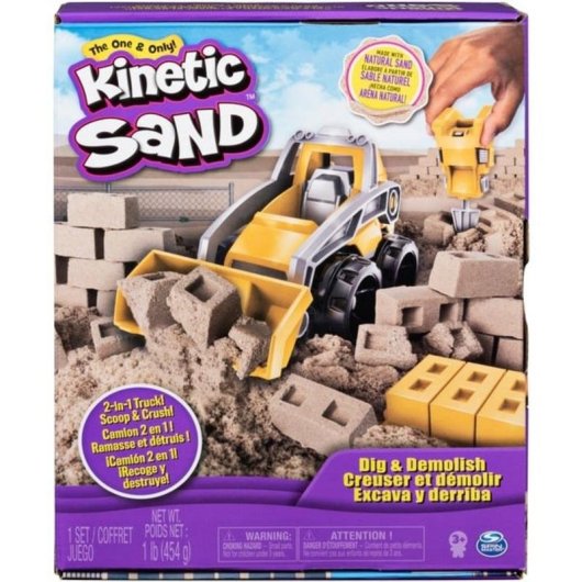 Kit de Areia Cinética Spin Master 454 g com Camião de Construção