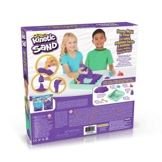 Arena Kinética Set Sandbox con Arenero y 4 Accesorios Spin Master Púrpura